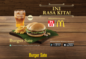 Harga Burger Sate McDonalds Indonesia