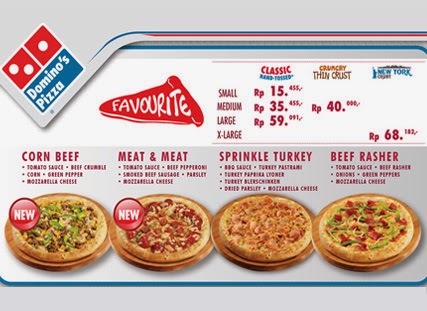 menu domino pizza