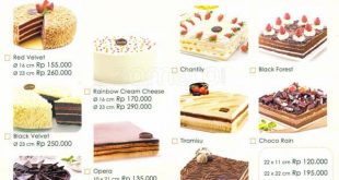 Daftar Harga Cake BreadTalk Delivery