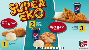 Harga dan Menu Paket Super Eko KFC Indonesia