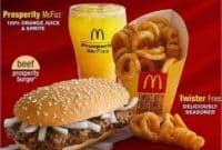 Chicken dan Beef Prosperity Burger McDonalds