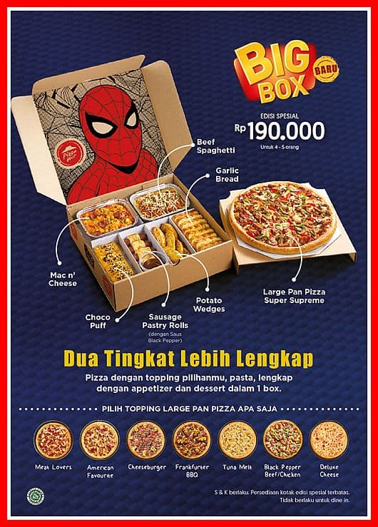 Pizza Hut Promo Paket Big Box Terbaru Harga Menu