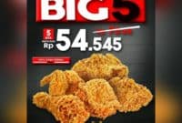KFC Promo Paket Hemat Big 5 Harga Mulai Rp. 54.545