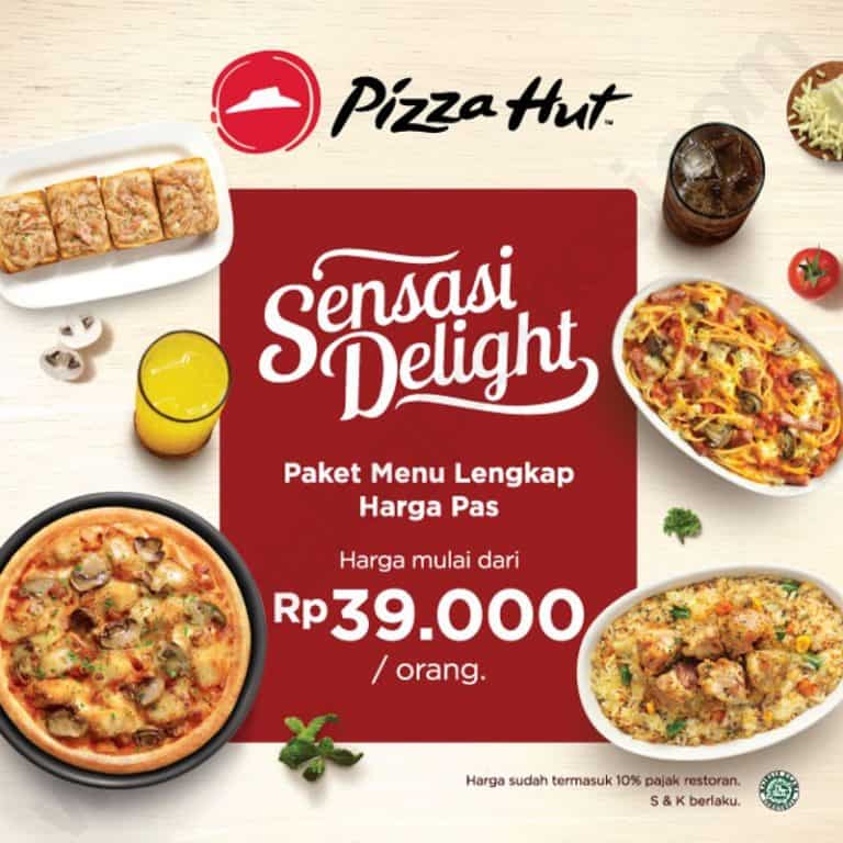 Menu Paket Hemat di Pizza Hut Sensasi Delight Rp. 39.000 per Orang
