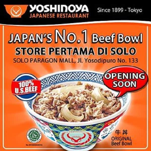 Yoshinoya Solo Paragon Mall Grand Opening Seru Promonya
