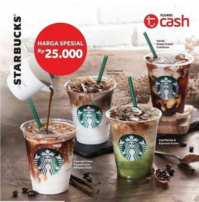 Promo Starbucks Hari Ini Harga Spesial Rp. 25.000 Menggunakan TCASH