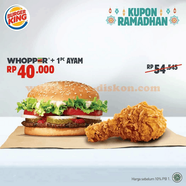 Promo Burger King Terbaru - Harga Menu