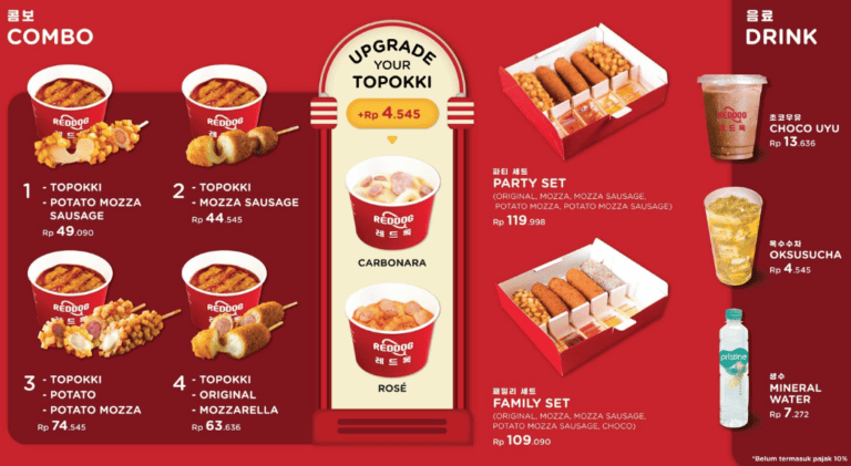 Daftar Harga Menu Reddog