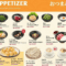Kappa Sushi Menu