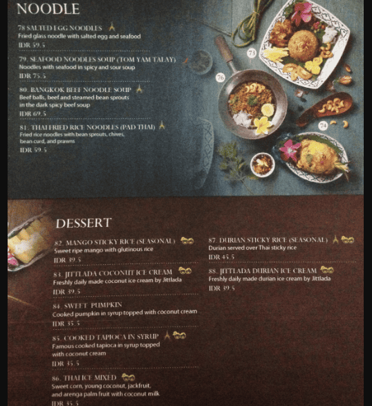 Jittlada Menu