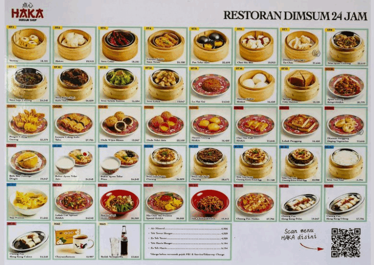 Daftar Harga Menu Haka Dimsum Terbaru
