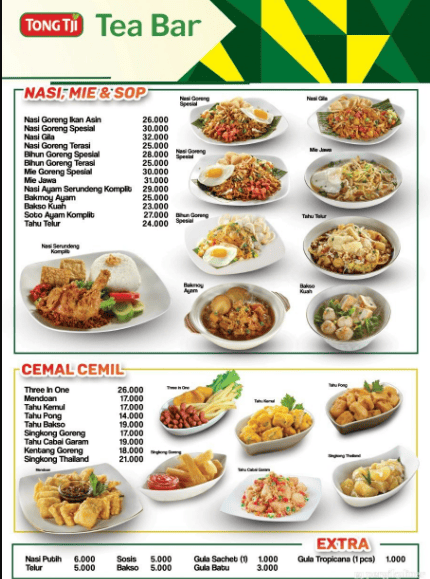 Daftar Harga Menu Tong Tji Tea House Terbaru