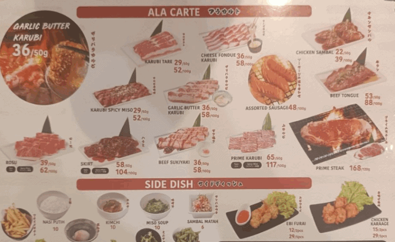 Yakiniku Like Menu Harga Terbaru