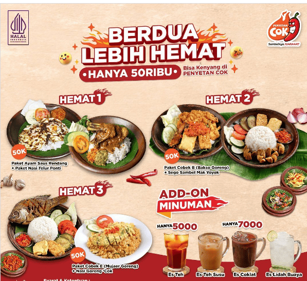 Menu Penyetan Cok
