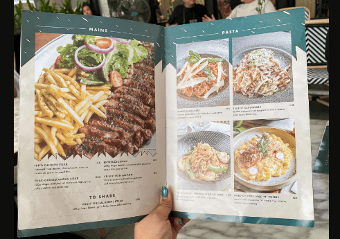 Toby's Estate Menu