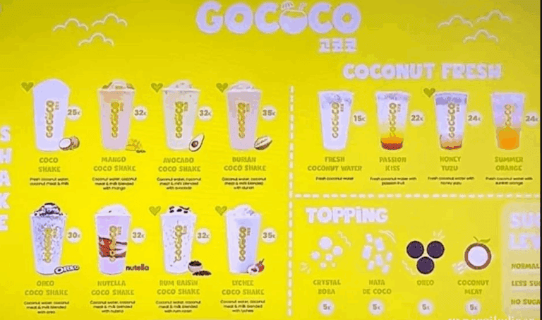 Daftar Gococo Menu dan Harga Terbaru