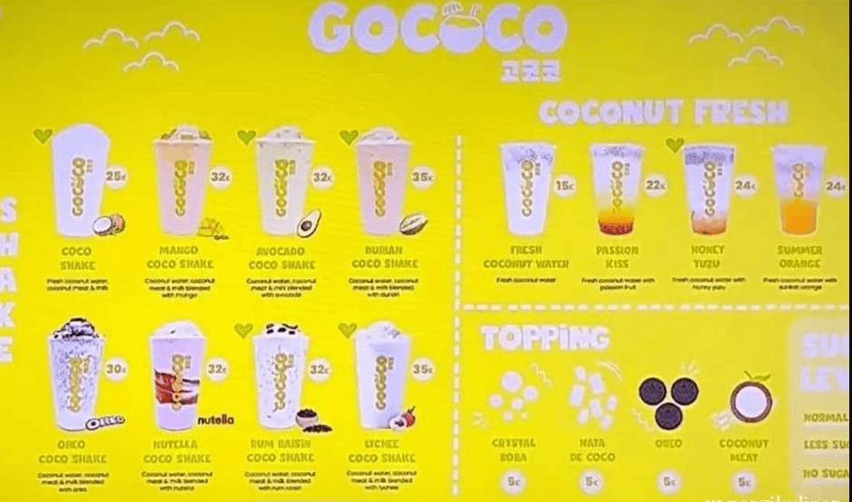 Daftar Gococo Menu dan Harga Terbaru