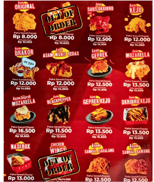 Daftar Harga Menu Dkriuk Terbaru