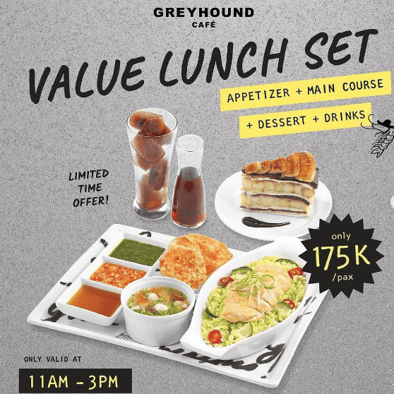 Menu Greyhound Cafe
