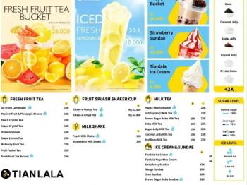 tianlala menu