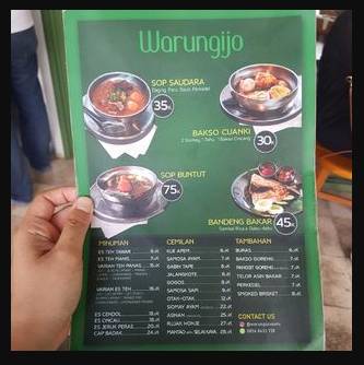 warung ijo menu