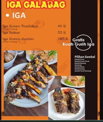 iga galabag menu